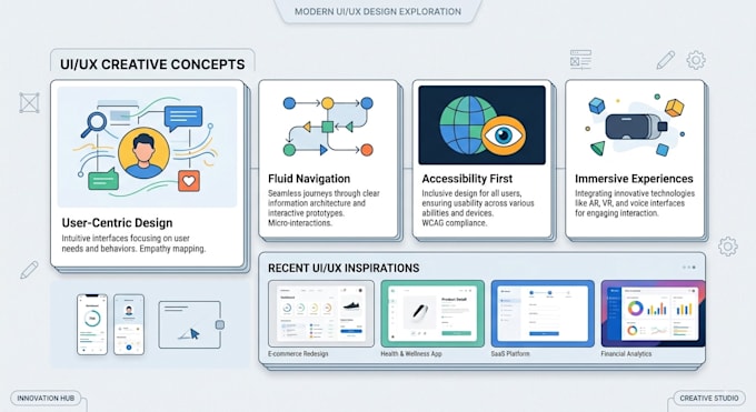 design UI UX with creative concepts