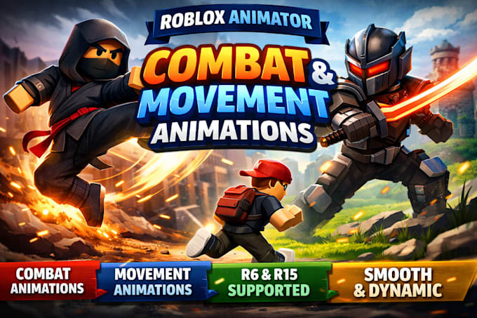 aniamte combat and movement for roblox