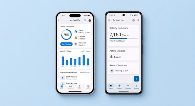design ios and android app UI UX professionally