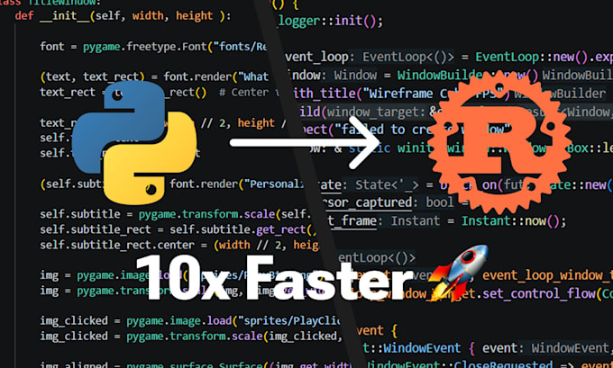 port and rewrite slow python code to high performance rust