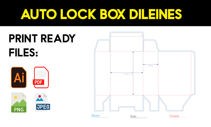 create custom box packaging  dieline, cut line and templates