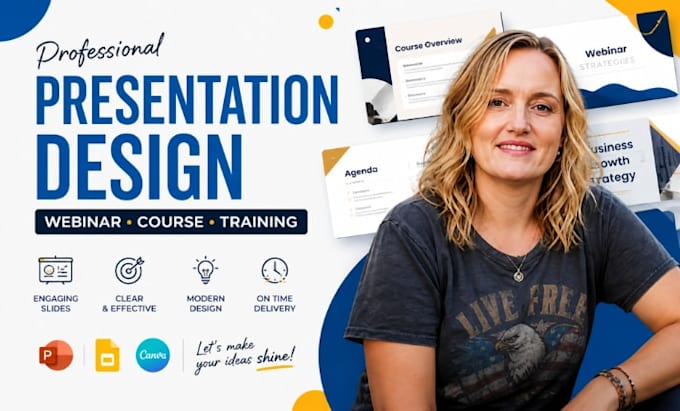 webinar slides, course presentation, powerpoint engaging clean modern expert pro