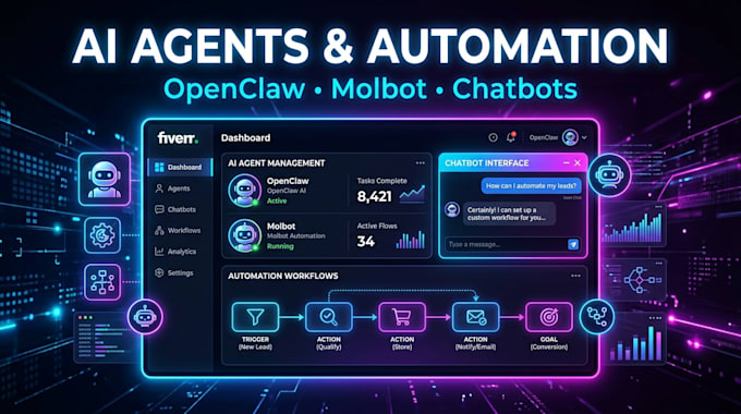 setup openclaw, clawdbot,  molbot ai agent, chatbot and automation system