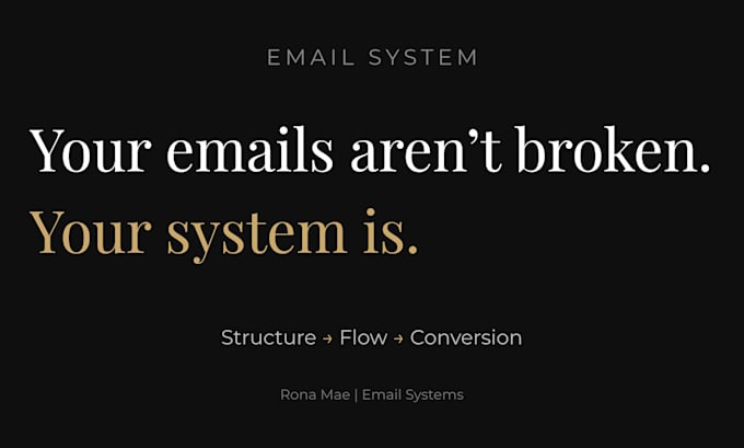 fix the structure behind the email systems