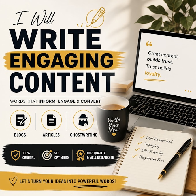 write blog posts and ghostwrite