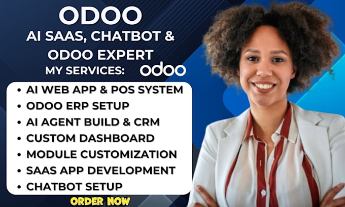 develop ai saas web app, chatbot, automation software, pos, odoo erp crm