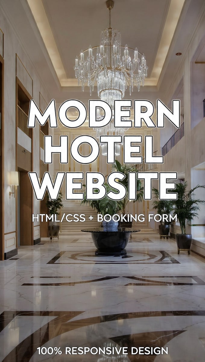 design a modern hotel website with booking system in HTML CSS