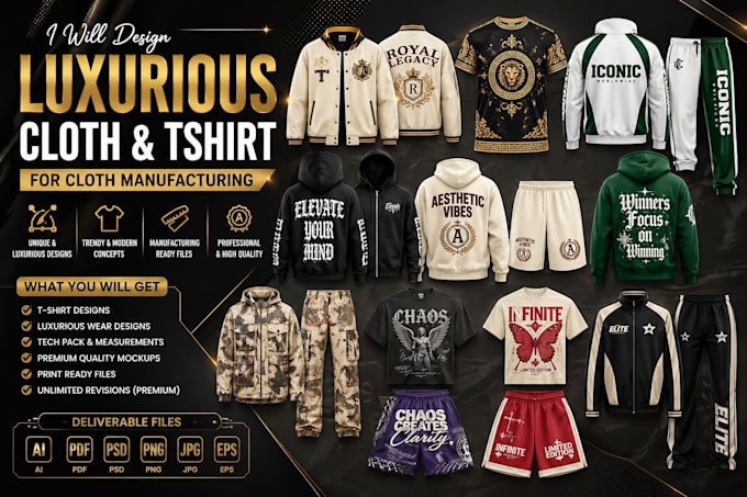 develop professional apparel designs for clothing production