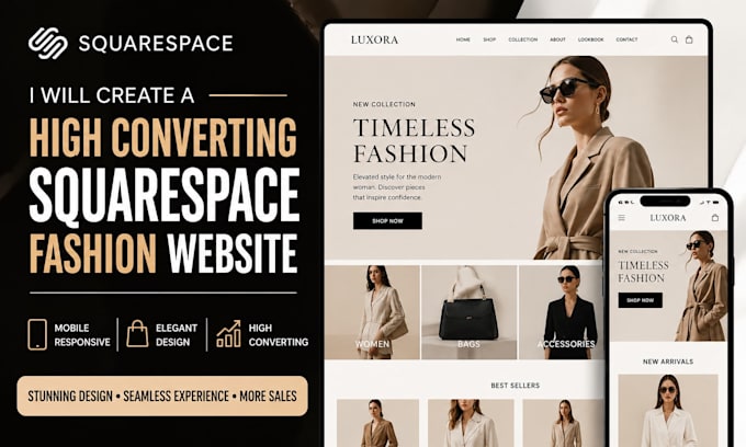 create a high converting squarespace fashion website