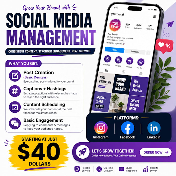 help you manage your social media accounts professionally