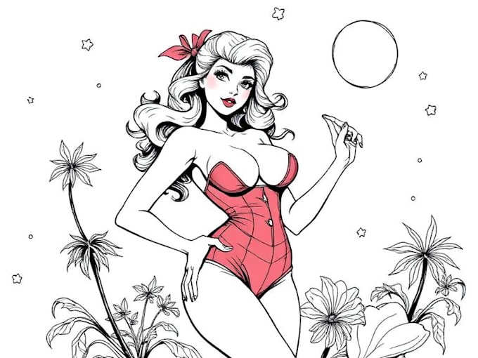 design pin up art for any purpose