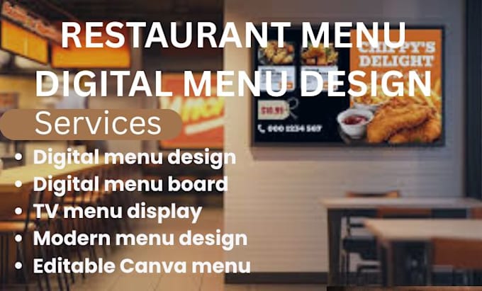 design menu, digital menu board, restaurant, cafe chalkboard, backery menu