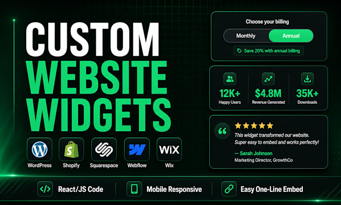 build a bespoke interactive widget for your business website