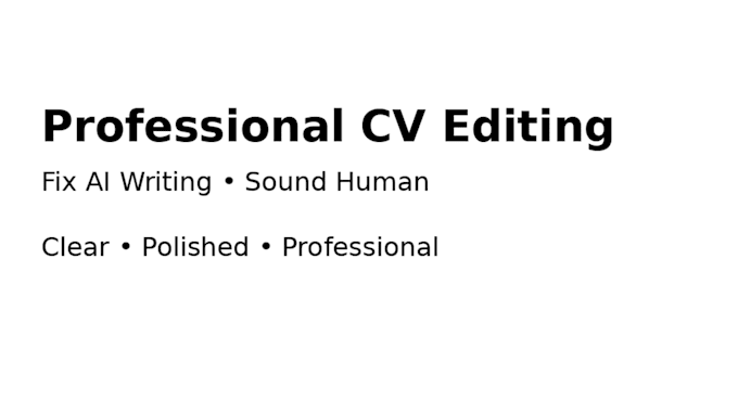 professionally edit your CV, cover letter, and proofread documents