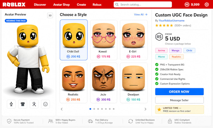 make roblox ugc face for avatar shop