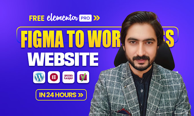 convert claude, ai, xd, figma to wordpress website design using elementor pro