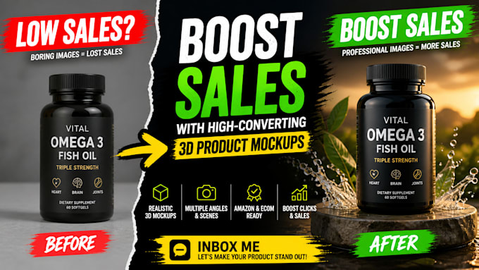 Create realistic 3d product mockups for amazon digital product that ...