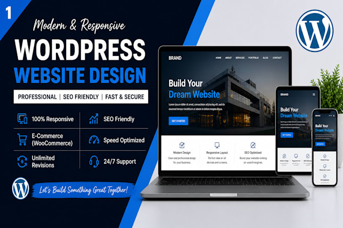 create,design, redesign wordpress webiste or website development