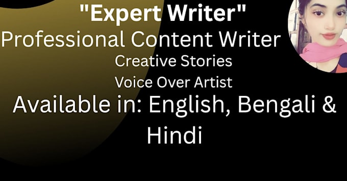 write articles in bengali, hindi, and english