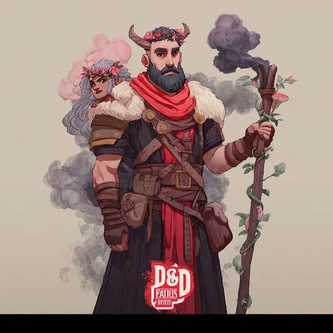 Draw dnd character art, fantasy, illustration for concept art by ...