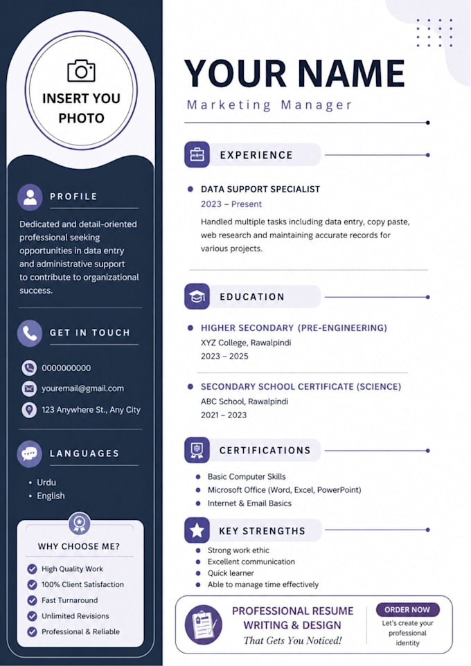 make professional resume CV for job application
