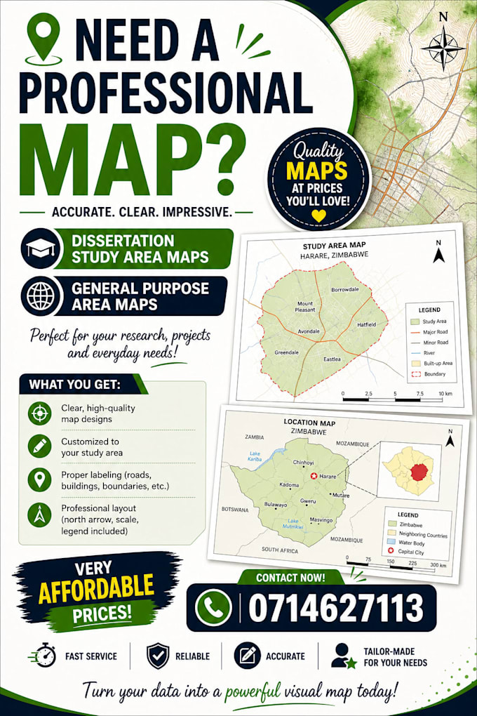 provide study area maps for research and everyday use