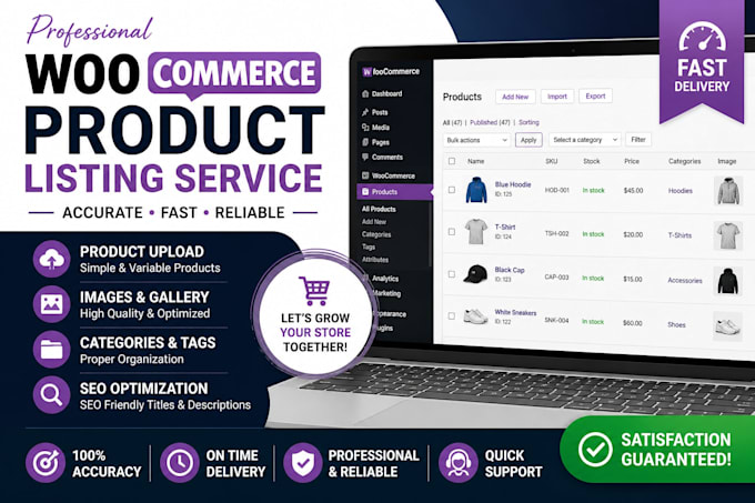 add products to woocommerce wordpress store professionally