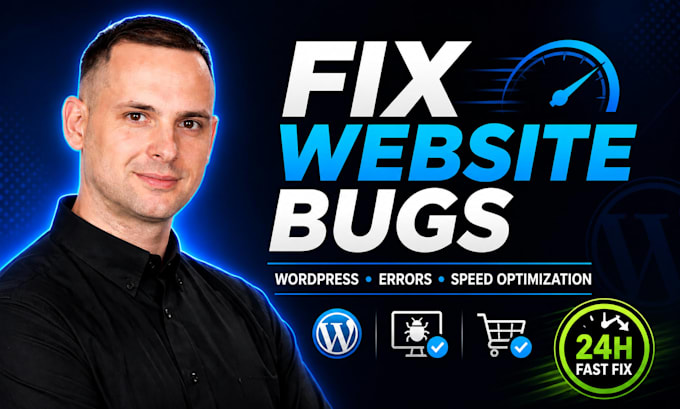 repair any website bugs,error, issues or wordpress ecommerce speed optimization