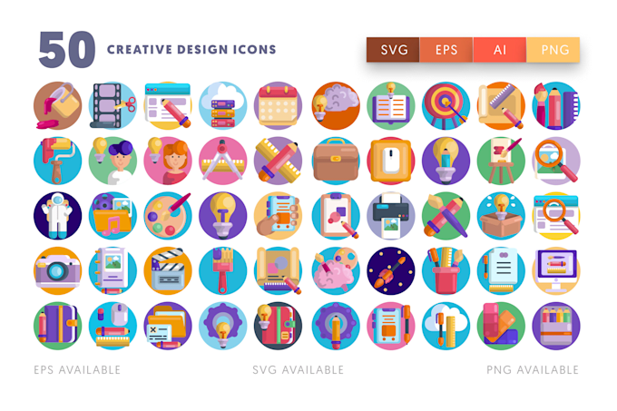 design unique and modern custom flat icon set
