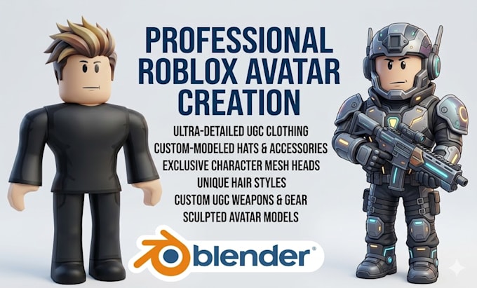 3d roblox ugc avatar, roblox assets, roblox bundle rigging, dynamic head