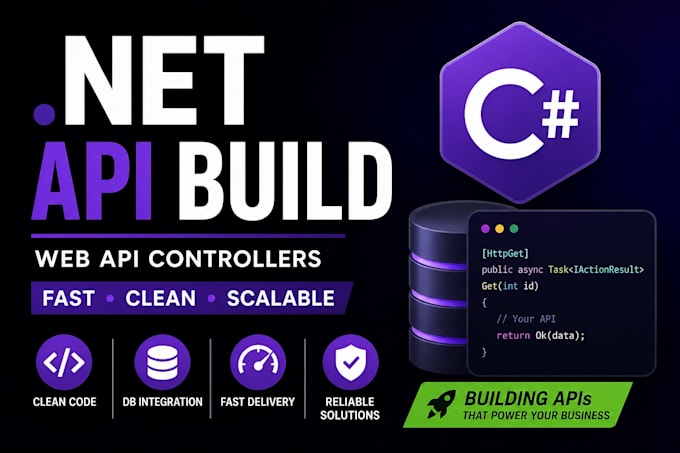 develop clean and scalable dot net web API with database support