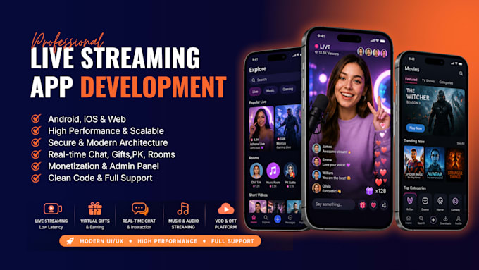 do mobile app, live streaming app, video streaming app, ott app
