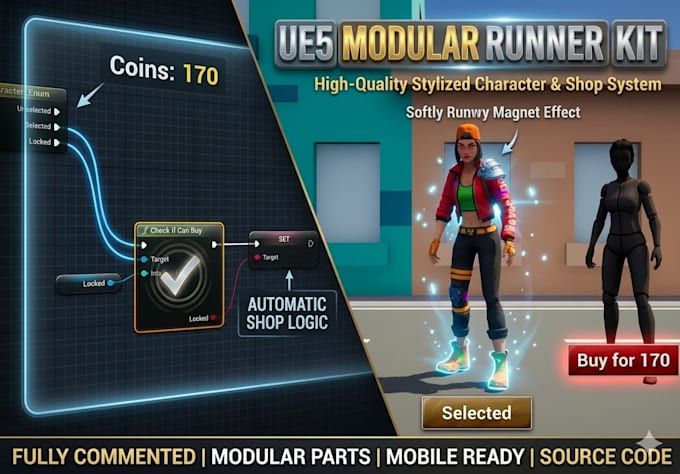 sell a complete endless runner game project in unreal engine