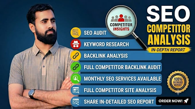 do SEO competitor research, backlink analysis and audit