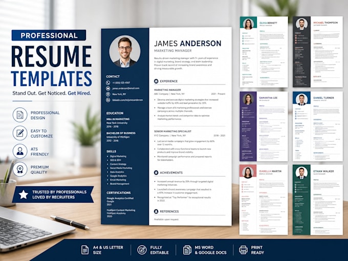 create a standout modern resume design that gets you hired