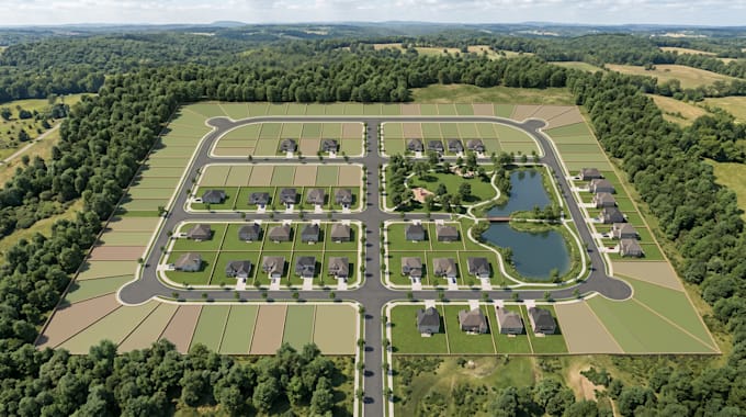 design land subdivision, site layout, plot map and parcel map for real estate