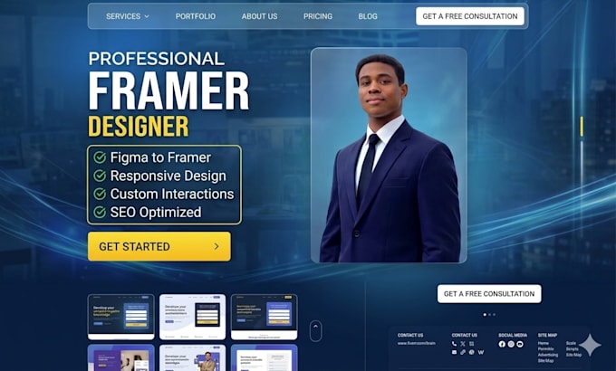 Build a premium framer website or figma to framer landing page by ...