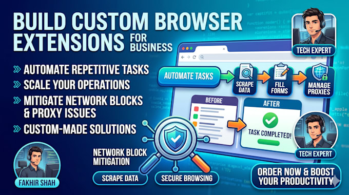 develop custom browser extensions