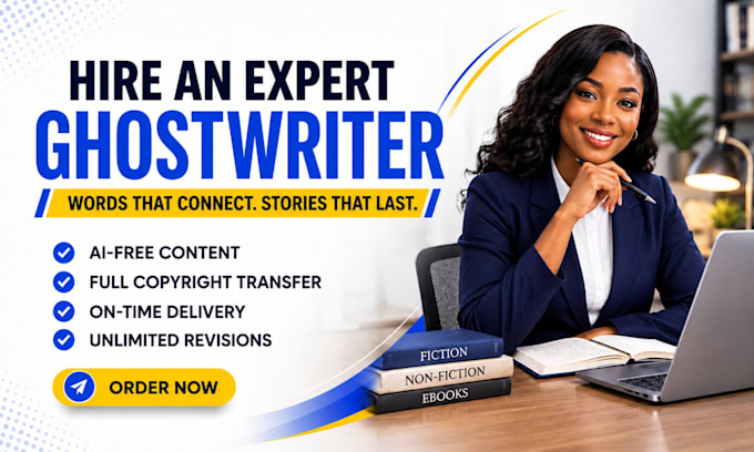 your professional ghostwriter, ebook writer, book writer