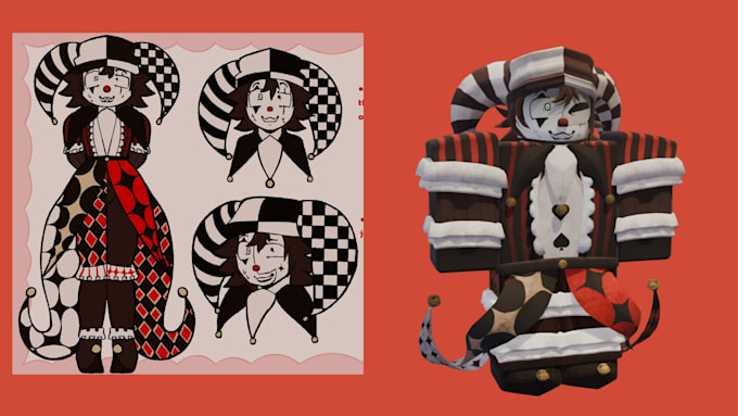 create custom roblox ugc, 3d characters  wearables and accessories