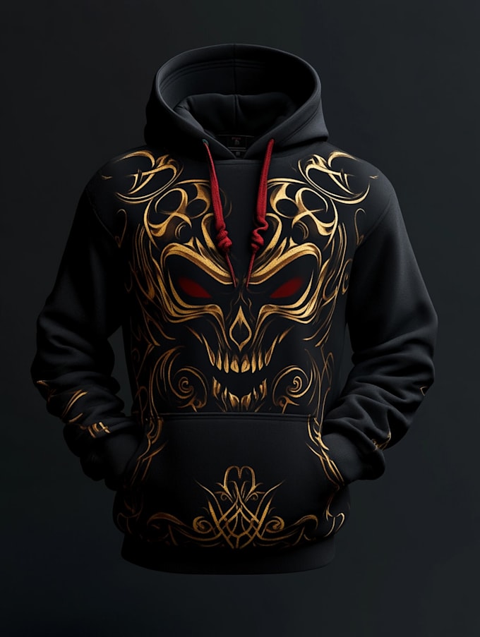 hoodie design, mockup and tech pack