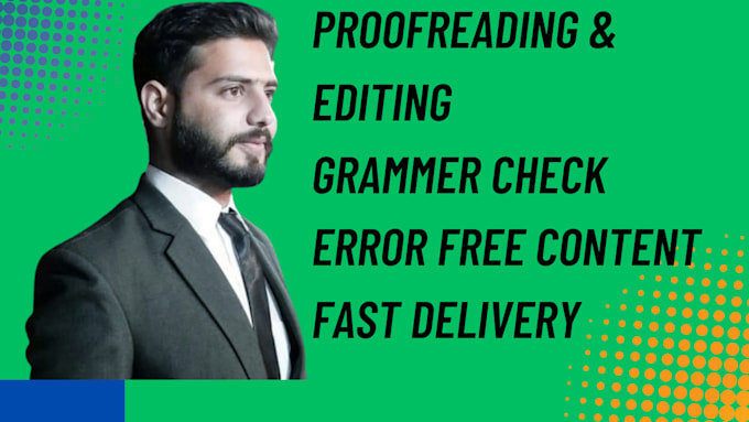 do professional proofreading and editing of your content