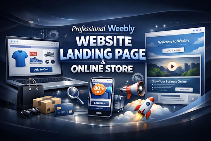 create or redesign a modern weebly website, landing page, or online store