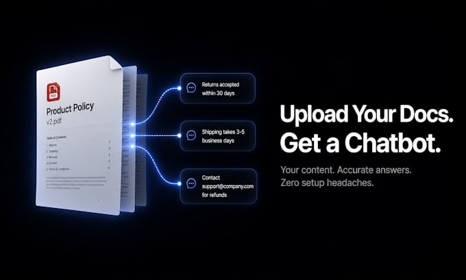 build a custom ai chatbot for your website trained on your pdfs and docs