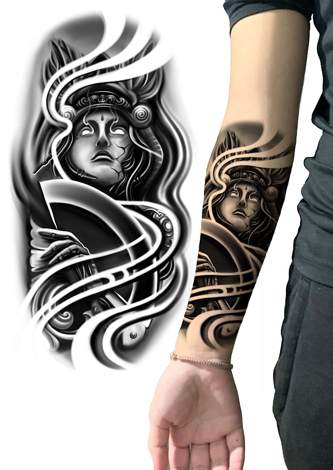 design custom tattoo illustration for brand and merchandise