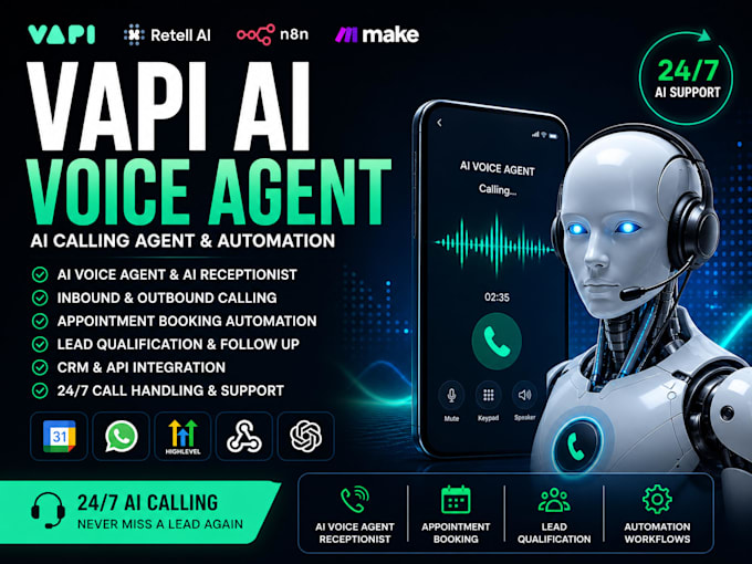 do ai calling agent retell ai voice agent vapi ai receptionist n8n automation