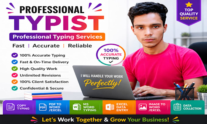 do a fast typing job, retype scanned documents, your typist