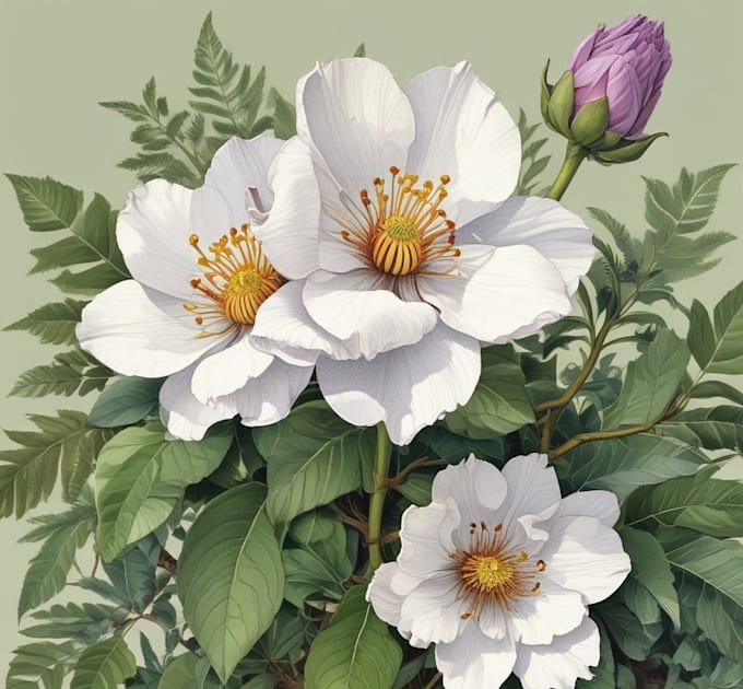 draw flowers, trees or botanical illustration