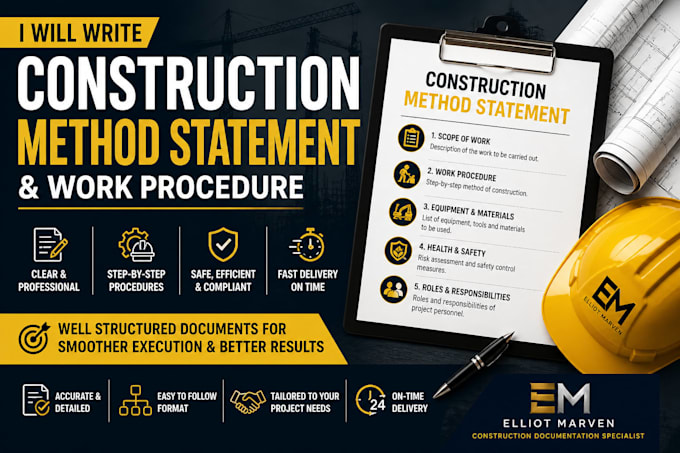 write construction method statement and work procedure