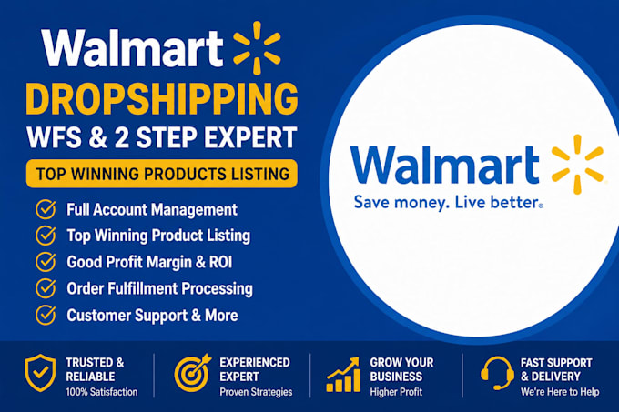 be walmart 2 step dropshipping and wfs private label virtual assistant